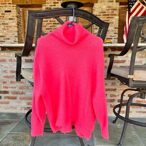 💓EUC Bright Pink H&M Turtleneck Sweater